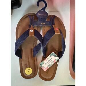 Tommy Bahama Women’s Flip Flop Sandals Size 7 Navy Blue NWT